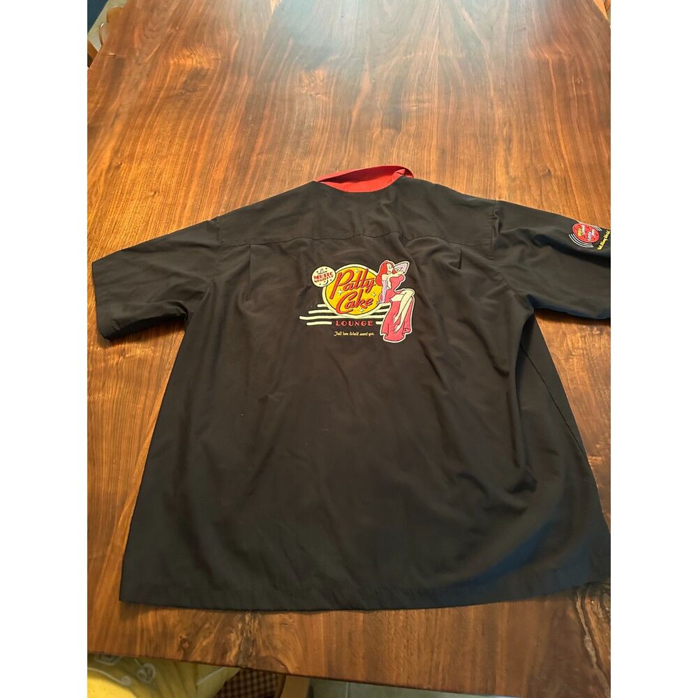 Rare Vintage Disney Patty Cake Lounge Embroidered Bowling Shirt XL